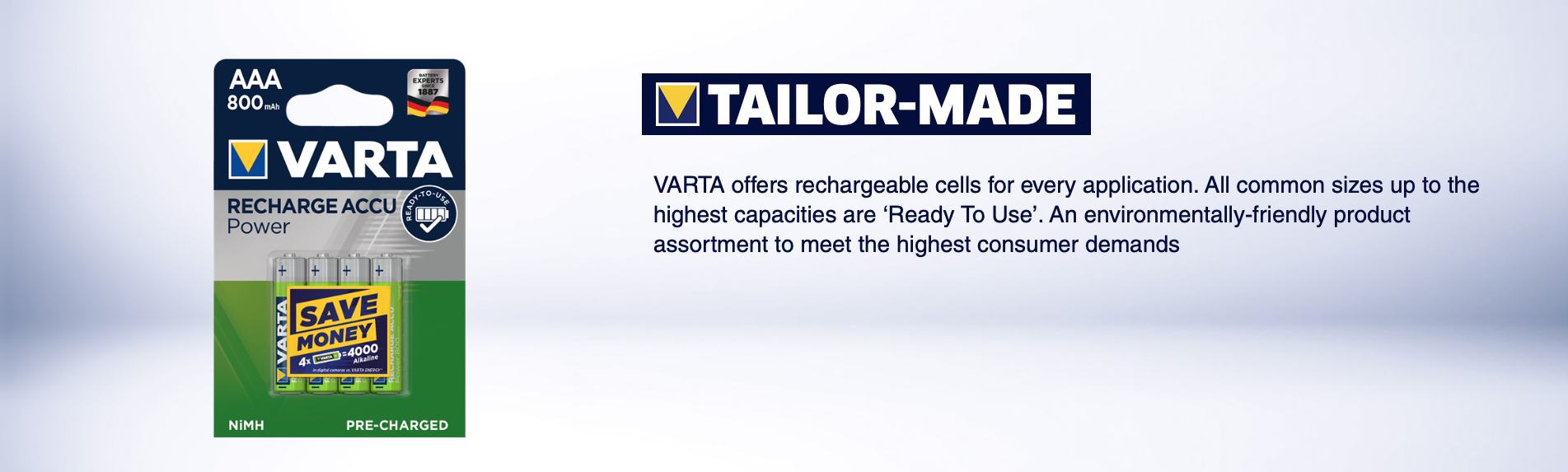 Varta Recharge Accu Power batteries AAA 1000 mAh Ready To Use 4
